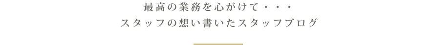スタッフブログ